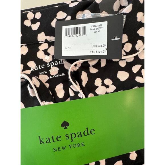 NWT Kate Spade 2 pc Leopard Pajama Gift Set Size XL $78 - Picture 2 of 4